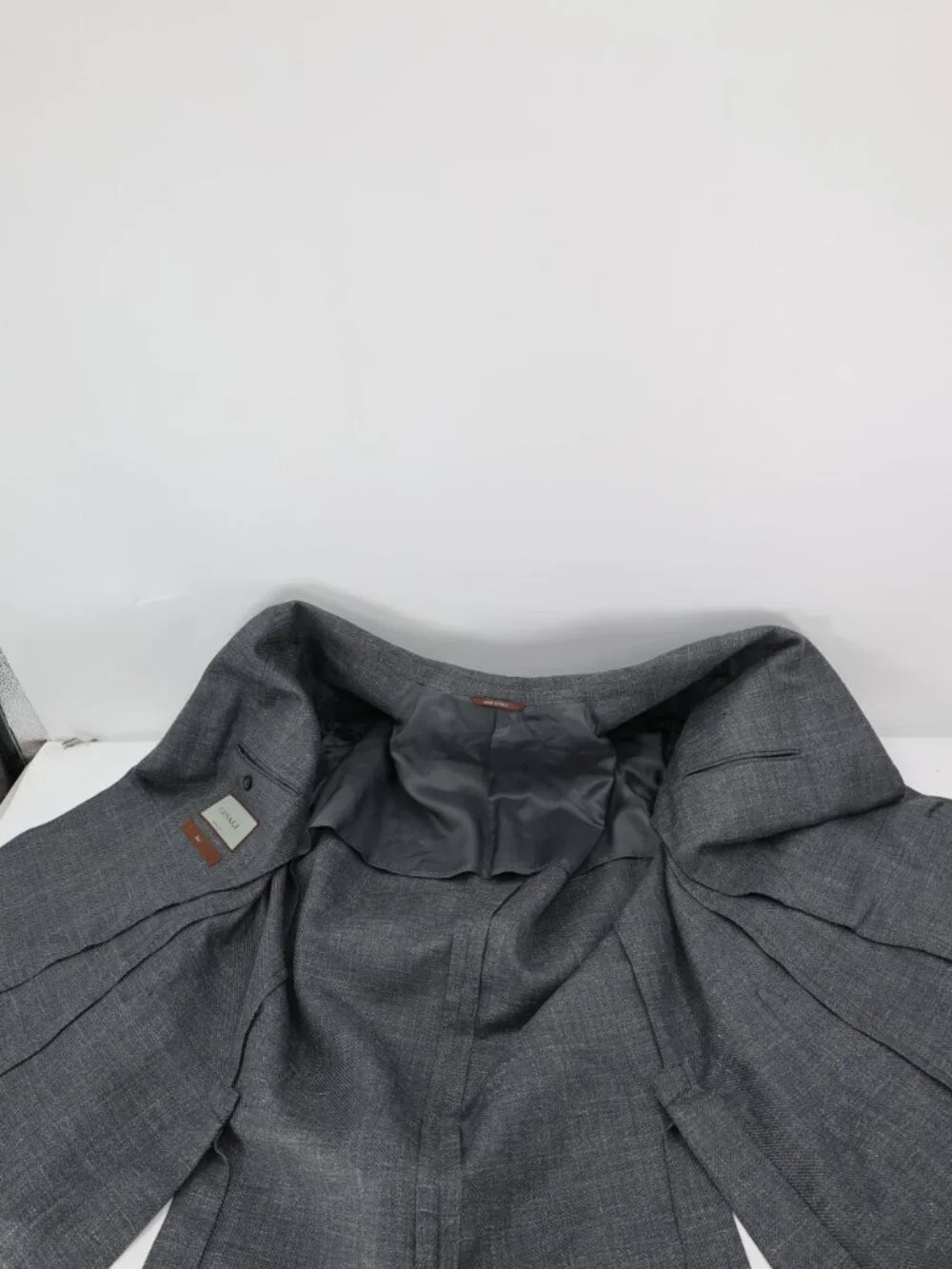 Canali Kei Sport coat mens 52R Slim Wool Silk Linen Unstructured gray half lined
